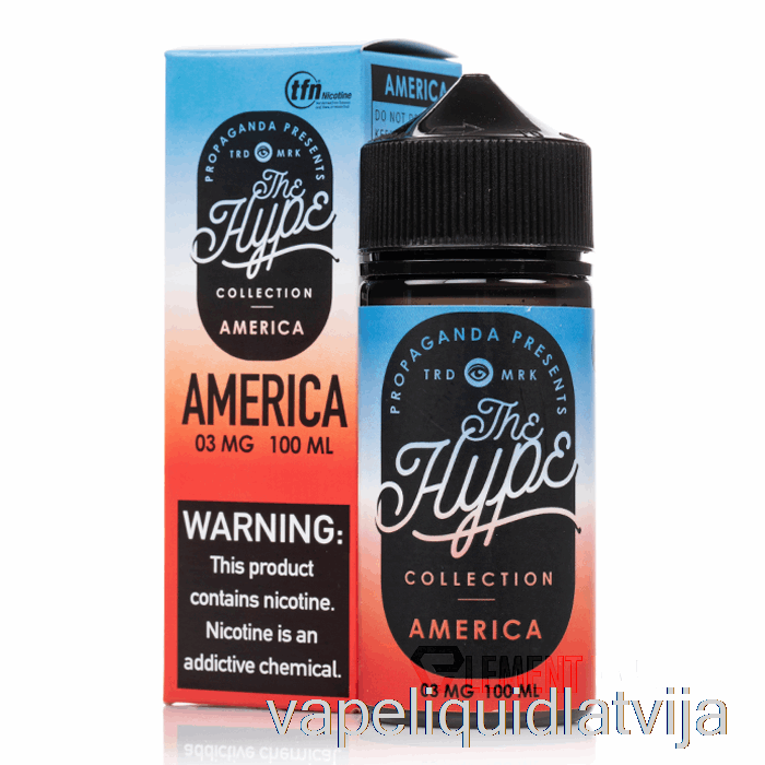 Hype - Amerika - Propagandas E-šķidrumi - 100ml 0mg Vape šķidrums